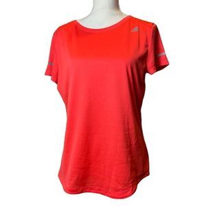 Adidas Climalite Coral Wide Neck Short Sleeve Women's Running Top Large‎